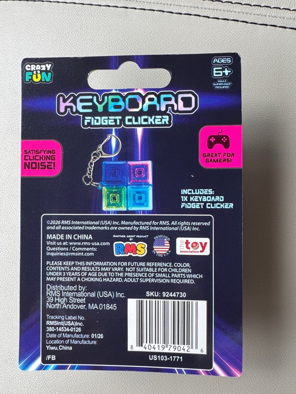 Keyboard Fidget Clicker — Multicolor Click Key Set - Picture 2 of 2